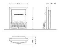 Классический очаг 2D Dimplex Danville Chrome FB2