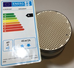 Внутристенный рекуператор c проводом и выключателем Europlast EER100WP