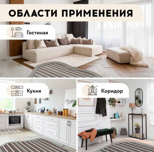 Нагревательный мат Русское тепло РТ-1280-8,00