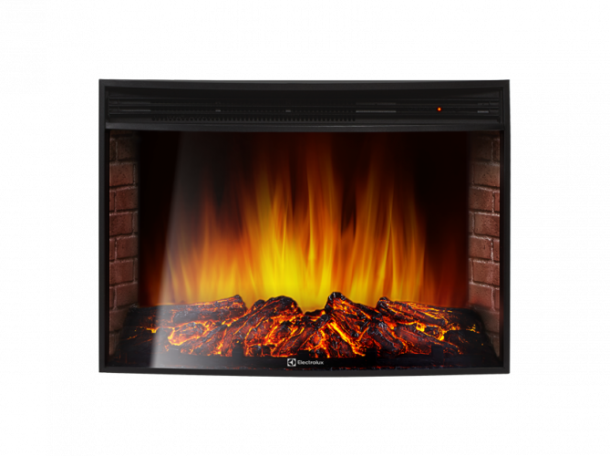 Электрокамин с широким очагом 2D Electrolux EFP/P-3320RLS с порталом Firelight Bianco 30 темный дуб